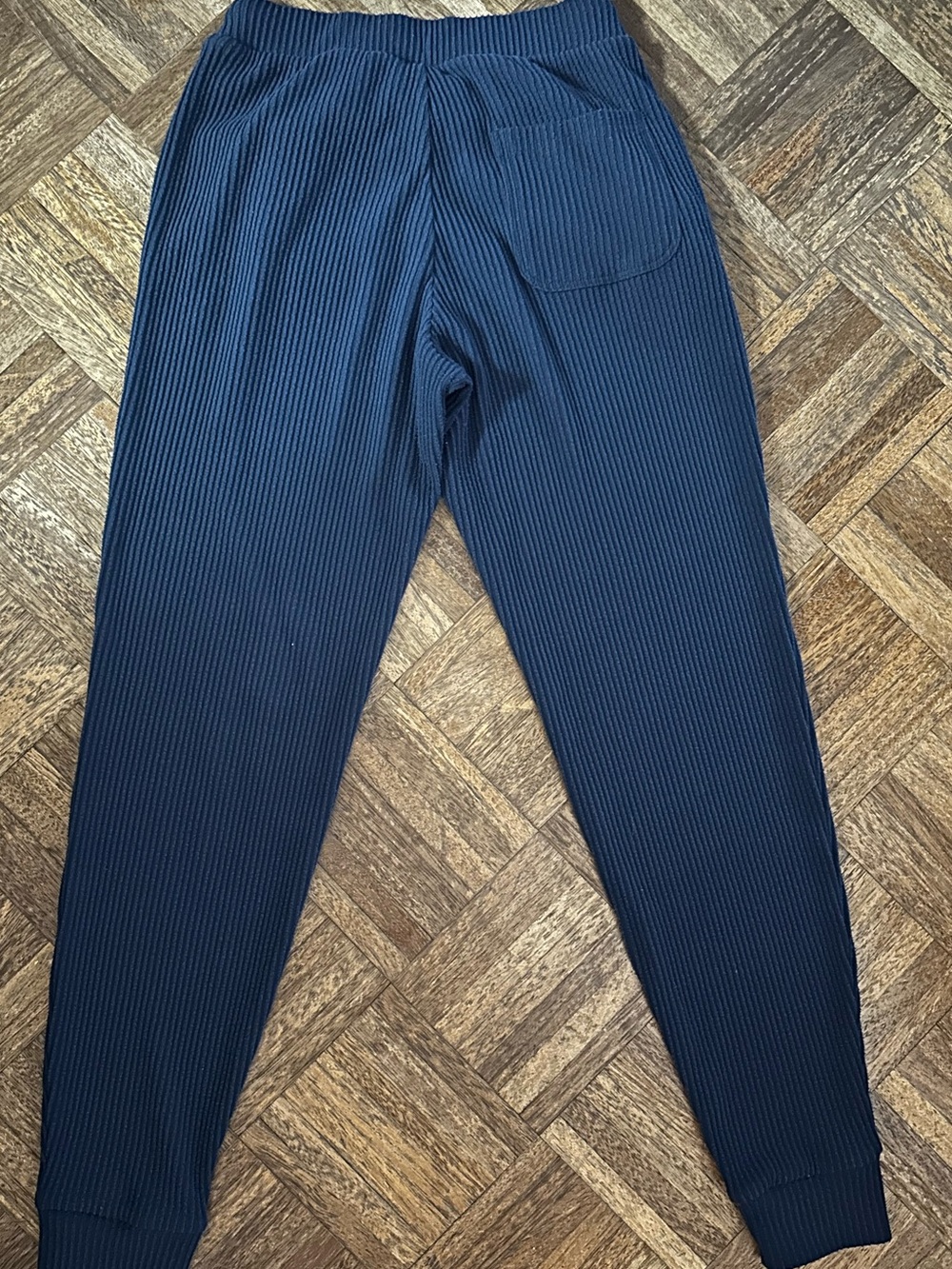 Alo Yoga Muse Ribbed Sweatpants Joggers Navy Blue XS - Picture 4 of 5